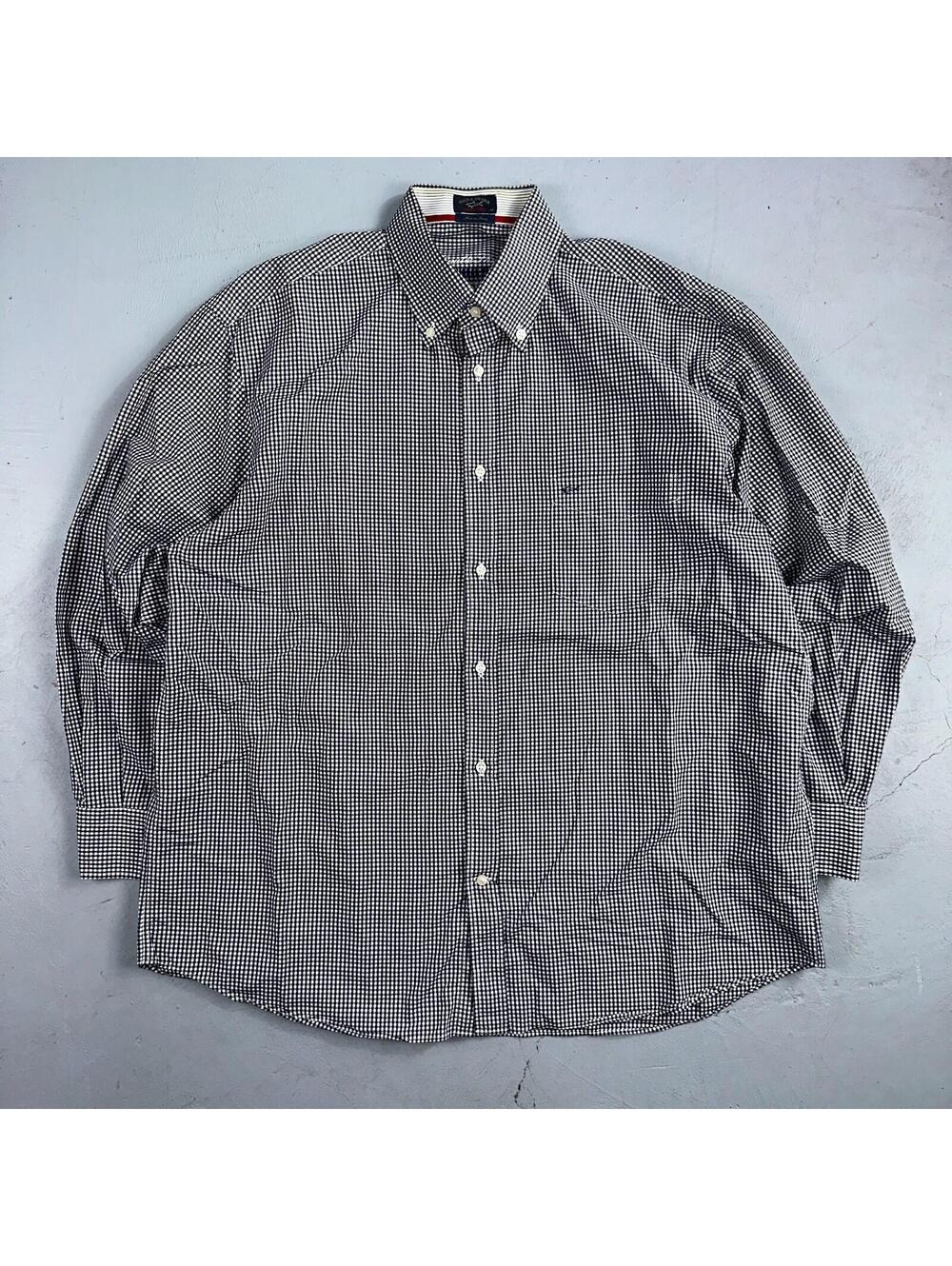 Paul & Shark Yachting Mens 44 Long Sleeve Button Down Shirt Checkered Hamptons